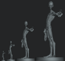 TALL GREY ALIEN  Secret Unknown Stuff-Escape from Dulce 3D Printed Miniature