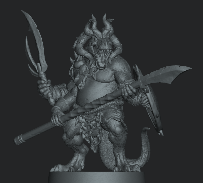 UMUGATU THE LIZARD MAN GOD Secret Unknown Stuff-Escape from Dulce 3D Printed Miniature